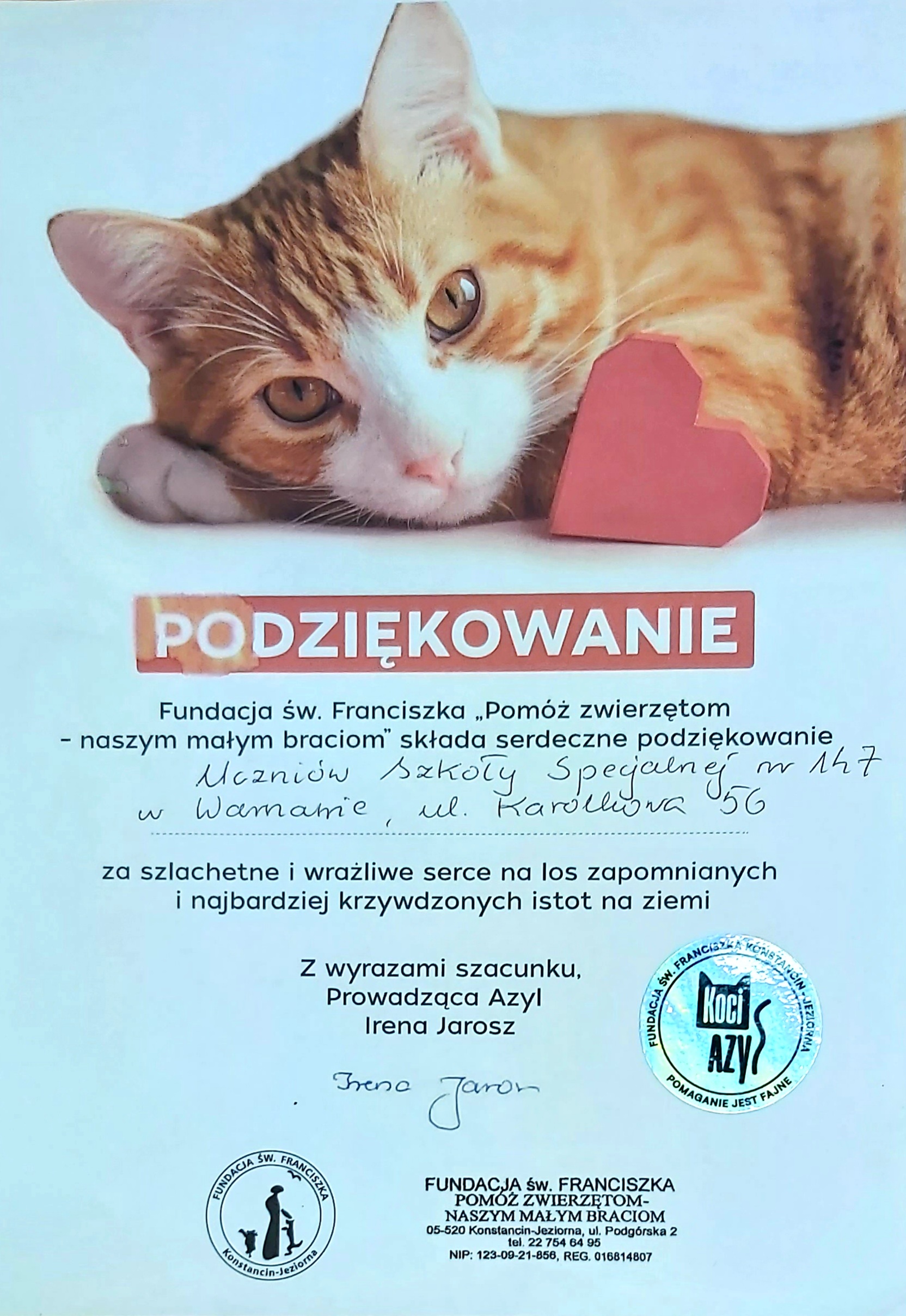 Nasi uczniowie w Fundacji św. Franciszka