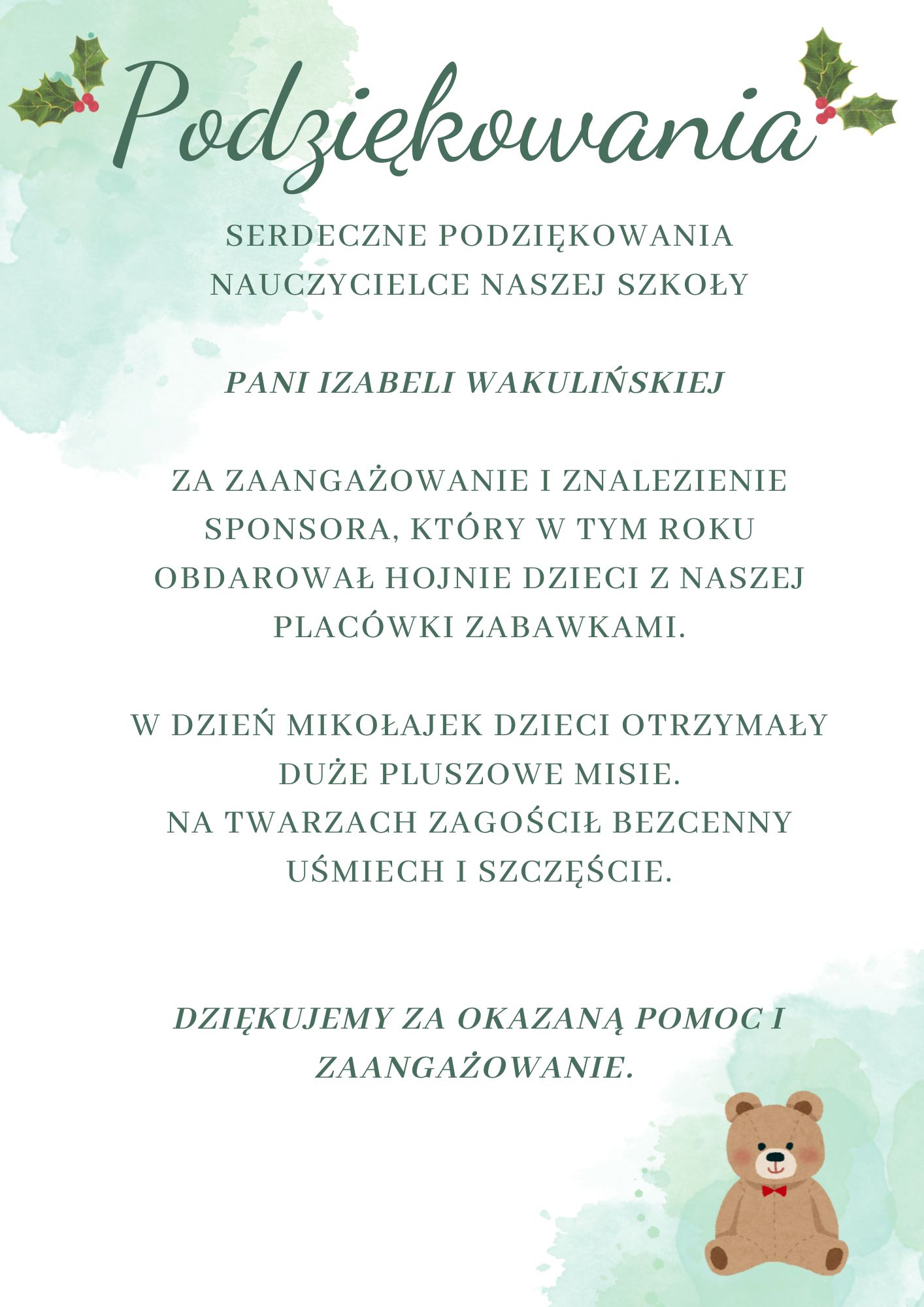 PODZIĘKOWANIA