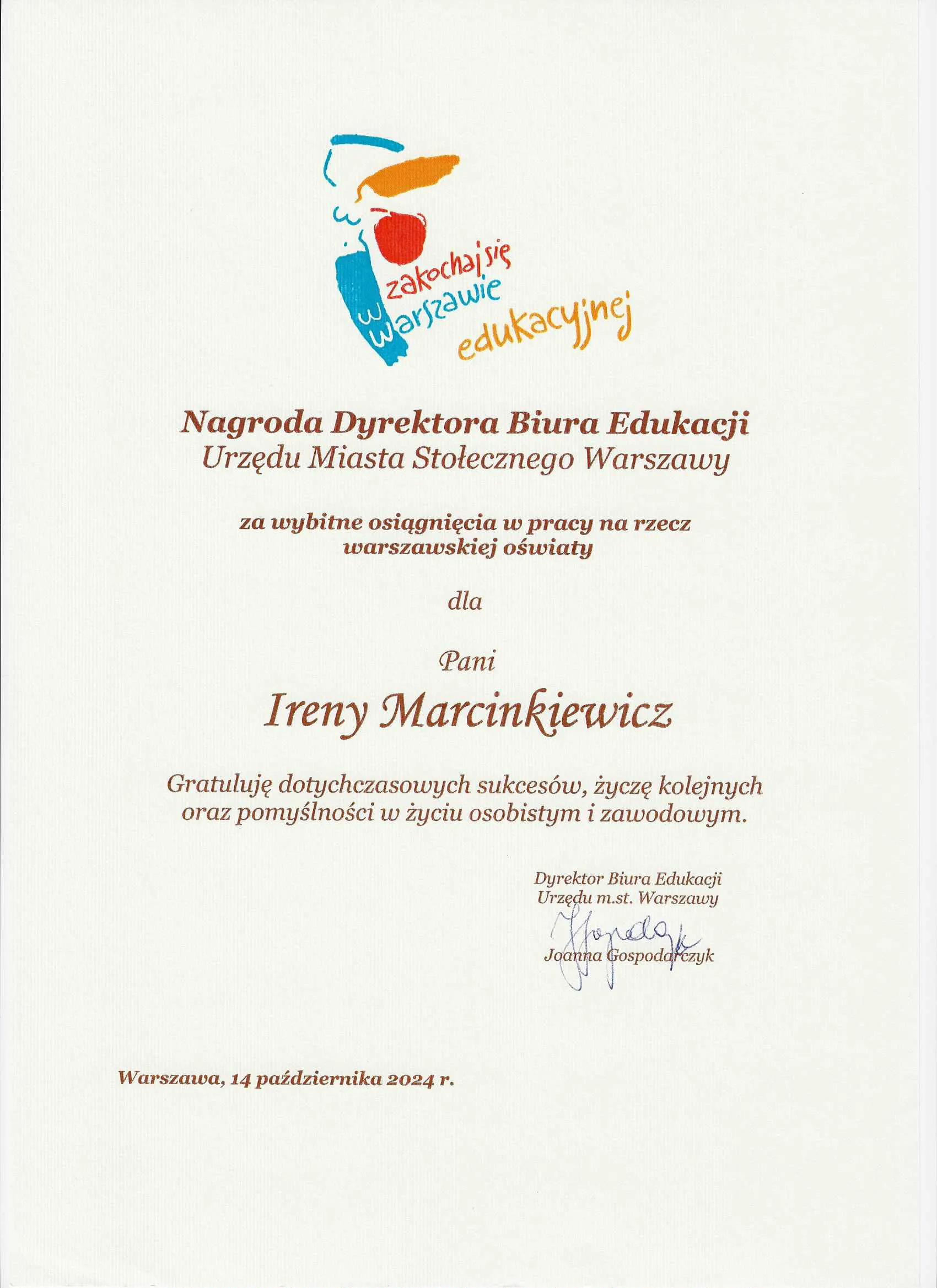 Nagrody Biura Edukacji